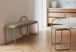 AYTM Angui Bank, Taupe -Gubi || Hay || &Tradition Verkäufe aytm angui bench anthracite boucle l110xw39xh68 11