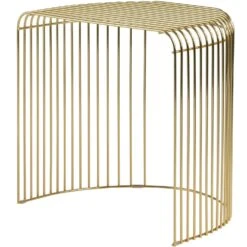 AYTM Curva Beistelltisch Messingbeschichtet Stahl, Gold