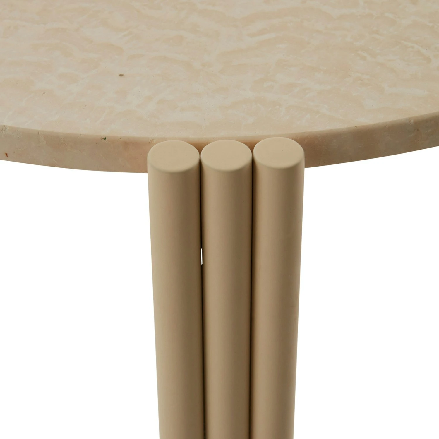 AYTM Tribus Kaffeetisch, Aus Stahl Hergestellt 60 Cm, Sandfarben/Travertinfarben 2 AYTM Tribus Kaffeetisch, Aus Stahl Hergestellt 60 Cm, Sandfarben/Travertinfarben – Bild 2