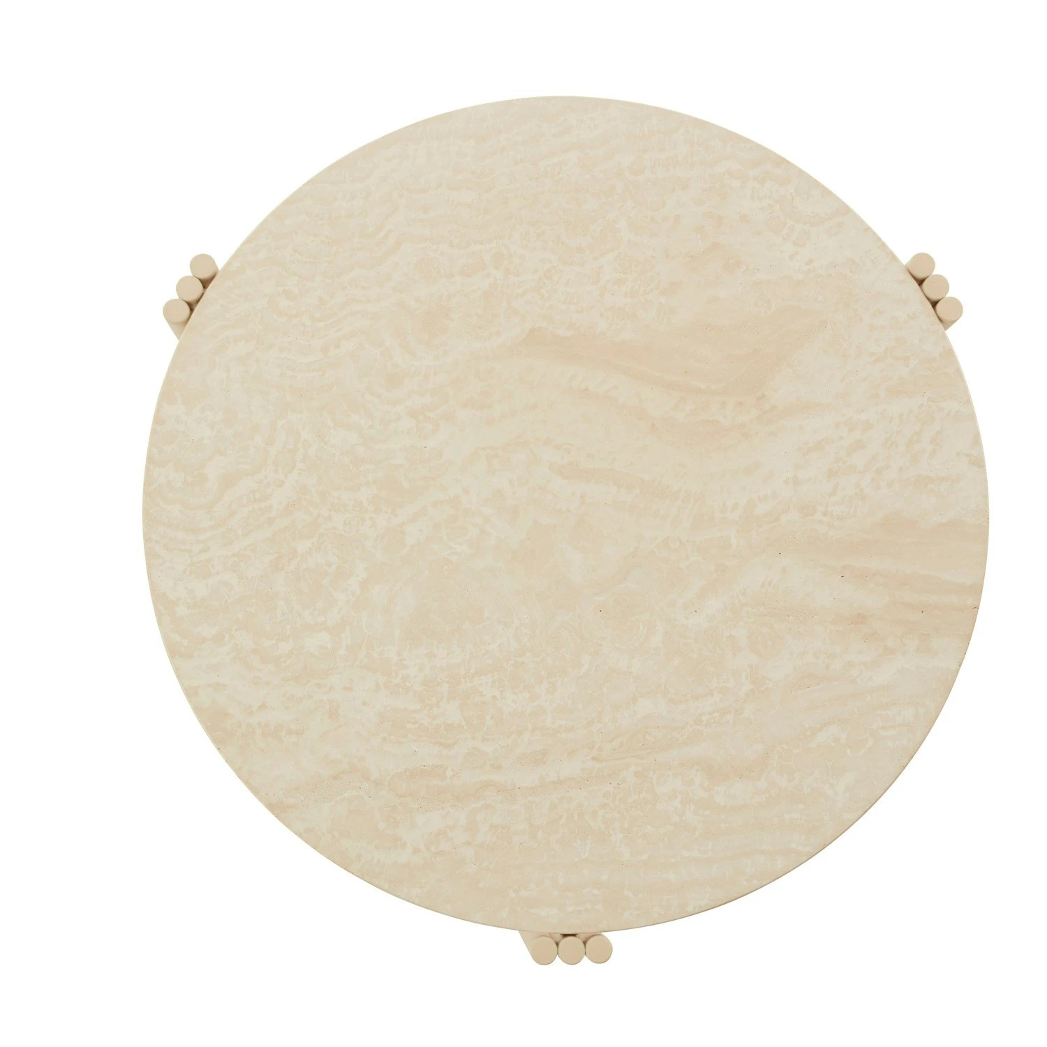 AYTM Tribus Kaffeetisch, Aus Stahl Hergestellt 60 Cm, Sandfarben/Travertinfarben 3 AYTM Tribus Kaffeetisch, Aus Stahl Hergestellt 60 Cm, Sandfarben/Travertinfarben – Bild 3