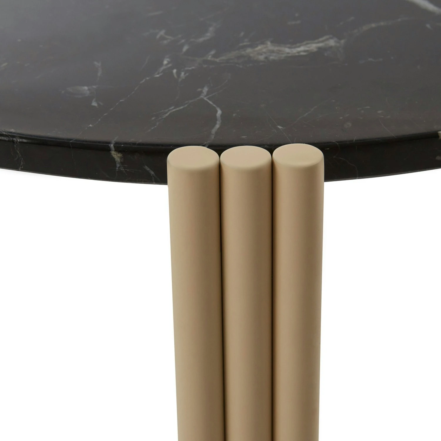 AYTM Tribus Kaffeetisch, Aus Stahl Hergestellt 80 Cm, Schwarz/Sandfarben 2 AYTM Tribus Kaffeetisch, Aus Stahl Hergestellt 80 Cm, Schwarz/Sandfarben – Bild 2