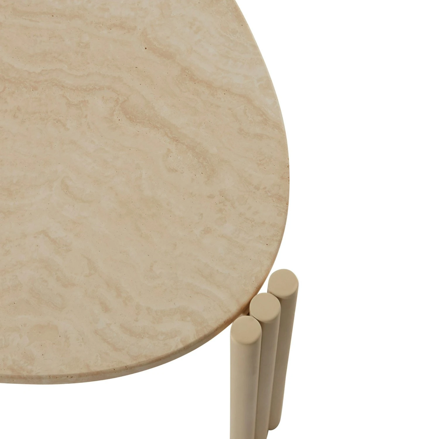 AYTM Tribus Kaffeetisch Oval, Travertinfarben/Sandfarben 2 AYTM Tribus Kaffeetisch Oval, Travertinfarben/Sandfarben – Bild 2