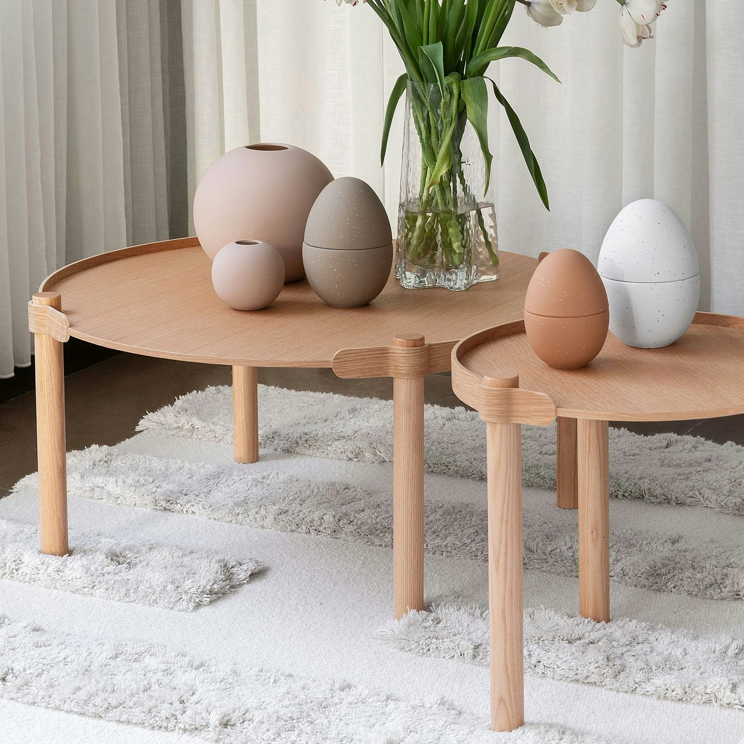 Woody Kaffeetisch Ø80 Cm, Natürlich Eiche 2 Woody Kaffeetisch Ø80 Cm, Natürlich Eiche – Bild 2