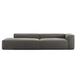 Grand 3 Seater Sofa Open End Left, Hunter Brown