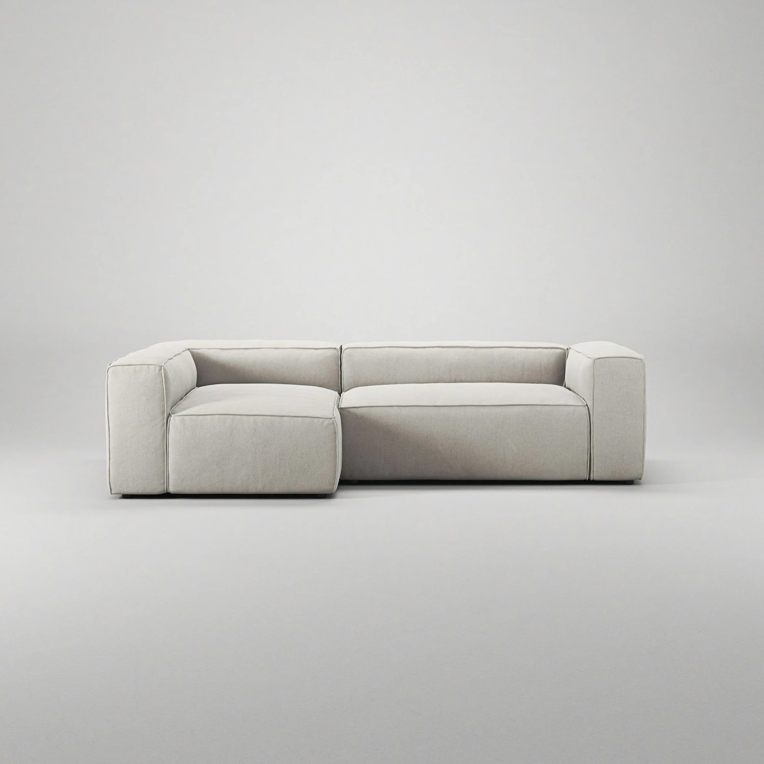 Grand 3-Sitzer-Sofa Liege Links, Moon White 2 Grand 3-Sitzer-Sofa Liege Links, Moon White – Bild 2