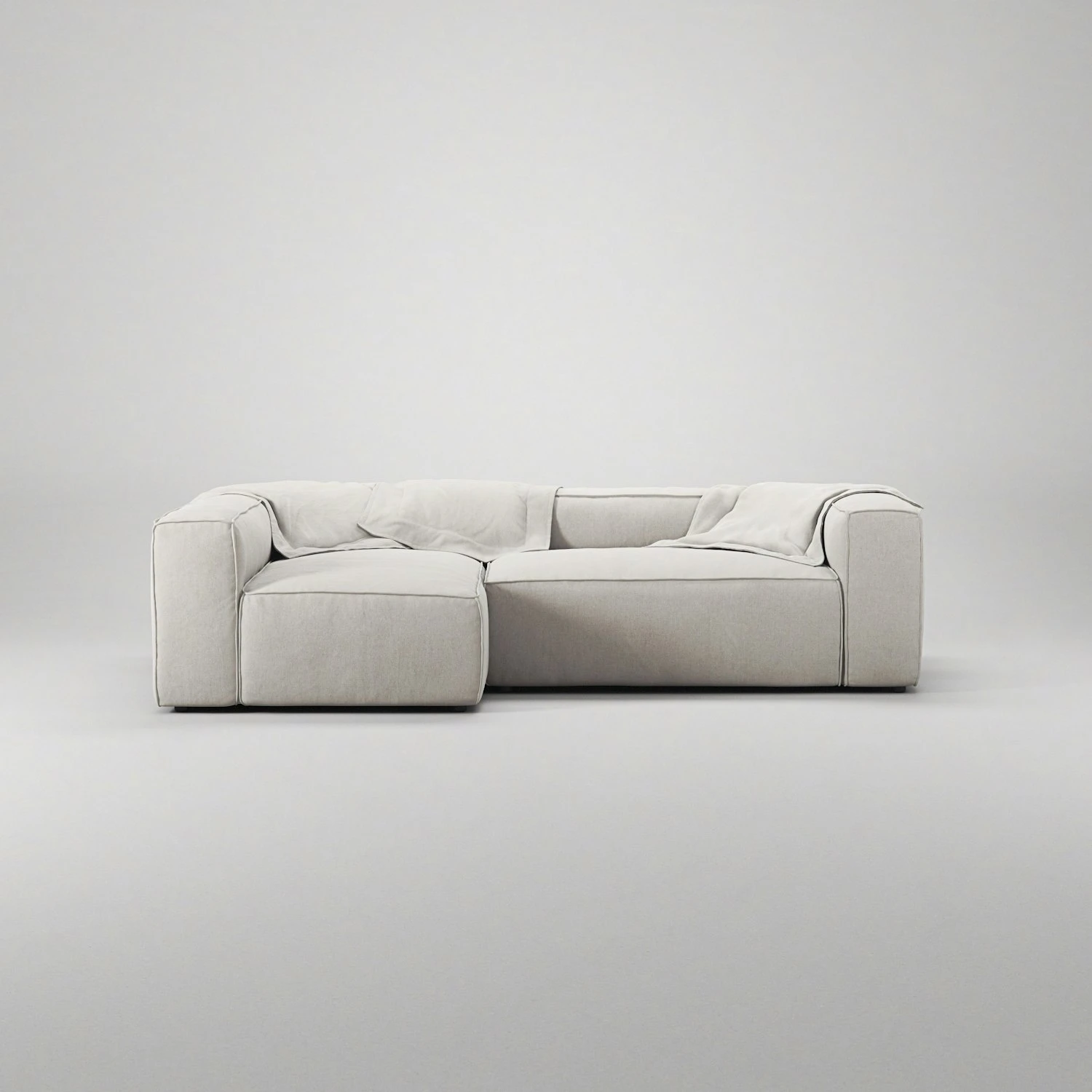 Grand 3-Sitzer-Sofa Liege Links, Moon White 3 Grand 3-Sitzer-Sofa Liege Links, Moon White – Bild 3