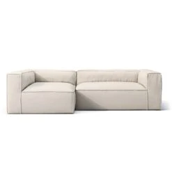 Grand 3-Sitzer-Sofa Liege Links Im Freien Nutzbar, Linen Chalk