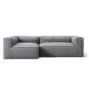 Grand 3-Sitzer-Sofa Liege Links Im Freien Nutzbar, Charcoal Chiné