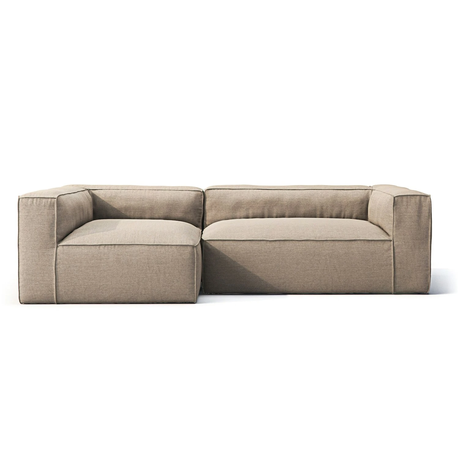 Grand 3-Sitzer-Sofa Liege Links Im Freien Nutzbar, Heather Grey 1 Grand 3-Sitzer-Sofa Liege Links Im Freien Nutzbar, Heather Grey