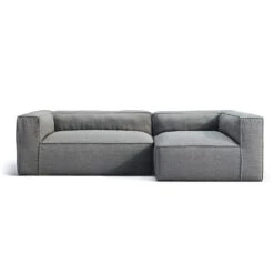 Grand 3-Sitzer-Sofa Liege Rechts Im Freien Nutzbar, Charchoal Chiné