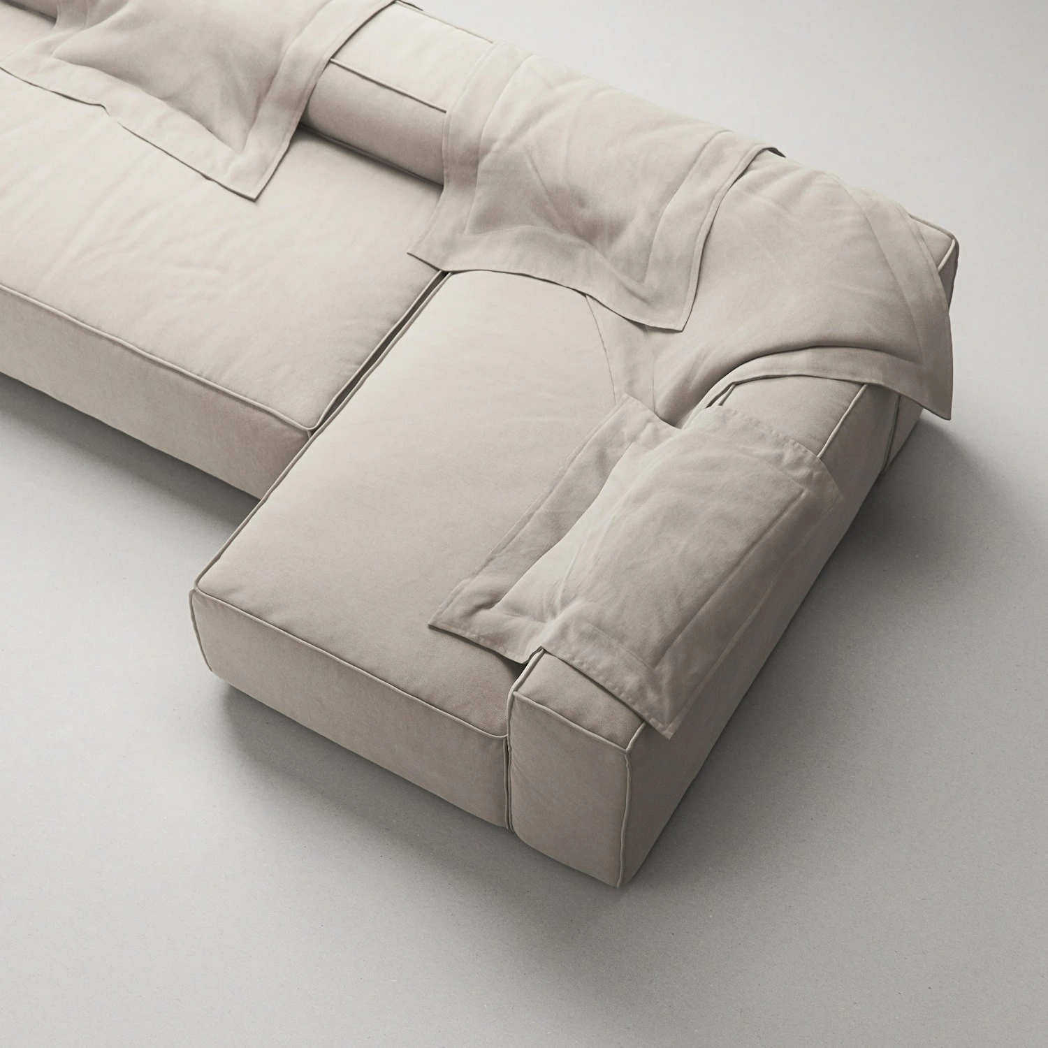 Grand 3-Sitzer-Sofa Lounge Rechts, Sandshell Beige 6 Grand 3-Sitzer-Sofa Lounge Rechts, Sandshell Beige – Bild 6