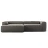 Grand 3-Sitzer-Sofa Sonnenliege Links, Hunter Brown