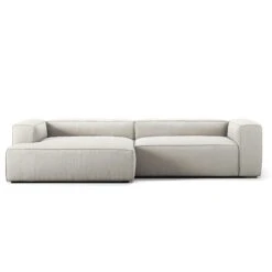 Grand 3-Sitzer-Sofa Sonnenliege Links, Moon White