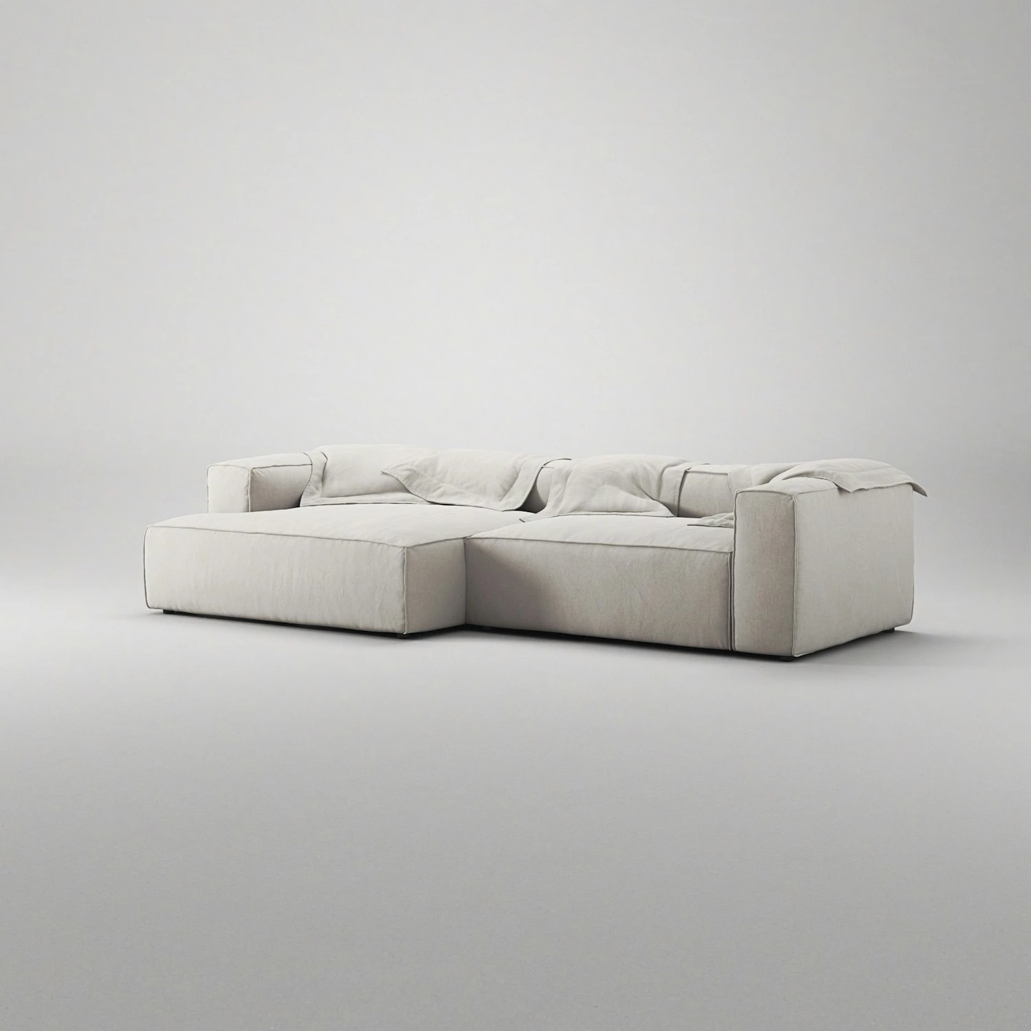 Grand 3-Sitzer-Sofa Sonnenliege Links, Moon White 4 Grand 3-Sitzer-Sofa Sonnenliege Links, Moon White – Bild 4