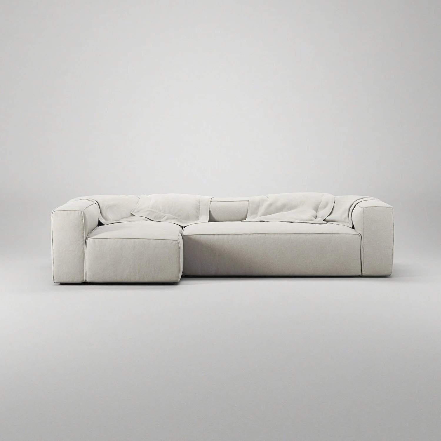 Grand 4-Sitzer-Sofa Liege Links, Moon White 3 Grand 4-Sitzer-Sofa Liege Links, Moon White – Bild 3