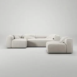 Grand 4-Sitzer-Sofa Liege Links Mit Sessel, Moon White -Gubi || Hay || &Tradition Verkäufe decotique grand 4 sitzer sofa liege links mit sessel 46
