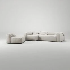 Grand 4-Sitzer-Sofa Liege Links Mit Sessel, Moon White -Gubi || Hay || &Tradition Verkäufe decotique grand 4 sitzer sofa liege links mit sessel 47