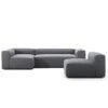 Grand 4-Sitzer-Sofa Liege Links Mit Sessel, Zinc Grey