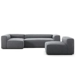 Grand 4-Sitzer-Sofa Liege Links Mit Sessel, Zinc Grey