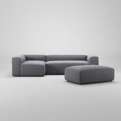 Grand 4-Sitzer-Sofa Liege Links Offenes Endstück Mit Fußhocker, Zinc Grey -Gubi || Hay || &Tradition Verkäufe decotique grand 4 sitzer sofa liege links offenes endstuck mit fuhocker 1