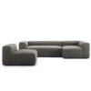 Grand 4-Sitzer-Sofa Liege Rechts Mit Sessel, Hunter Brown