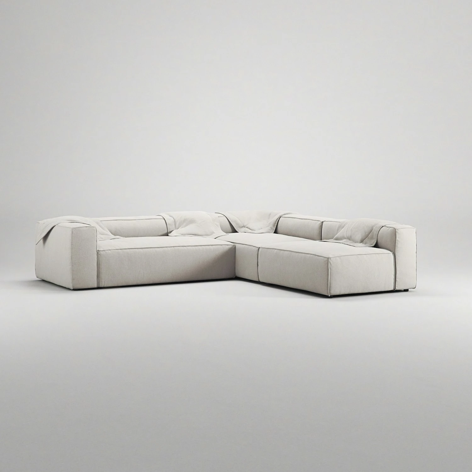Grand 4-Sitzer-Sofa Liege Rechts Mit Sessel, Moon White 6 Grand 4-Sitzer-Sofa Liege Rechts Mit Sessel, Moon White – Bild 6