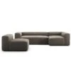 Grand 4-Sitzer-Sofa Liege Rechts Mit Sessel, Mole Brown