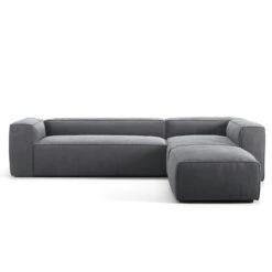Grand 4-Sitzer-Sofa Liege Rechts Offenes Endstück, Zinc Grey