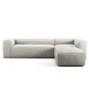 Grand 4-Sitzer-Sofa Liege Rechts Offenes Endstück, Moon White