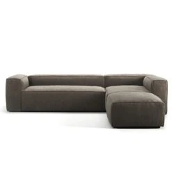 Grand 4-Sitzer-Sofa Liege Rechts Offenes Endstück, Mole Brown