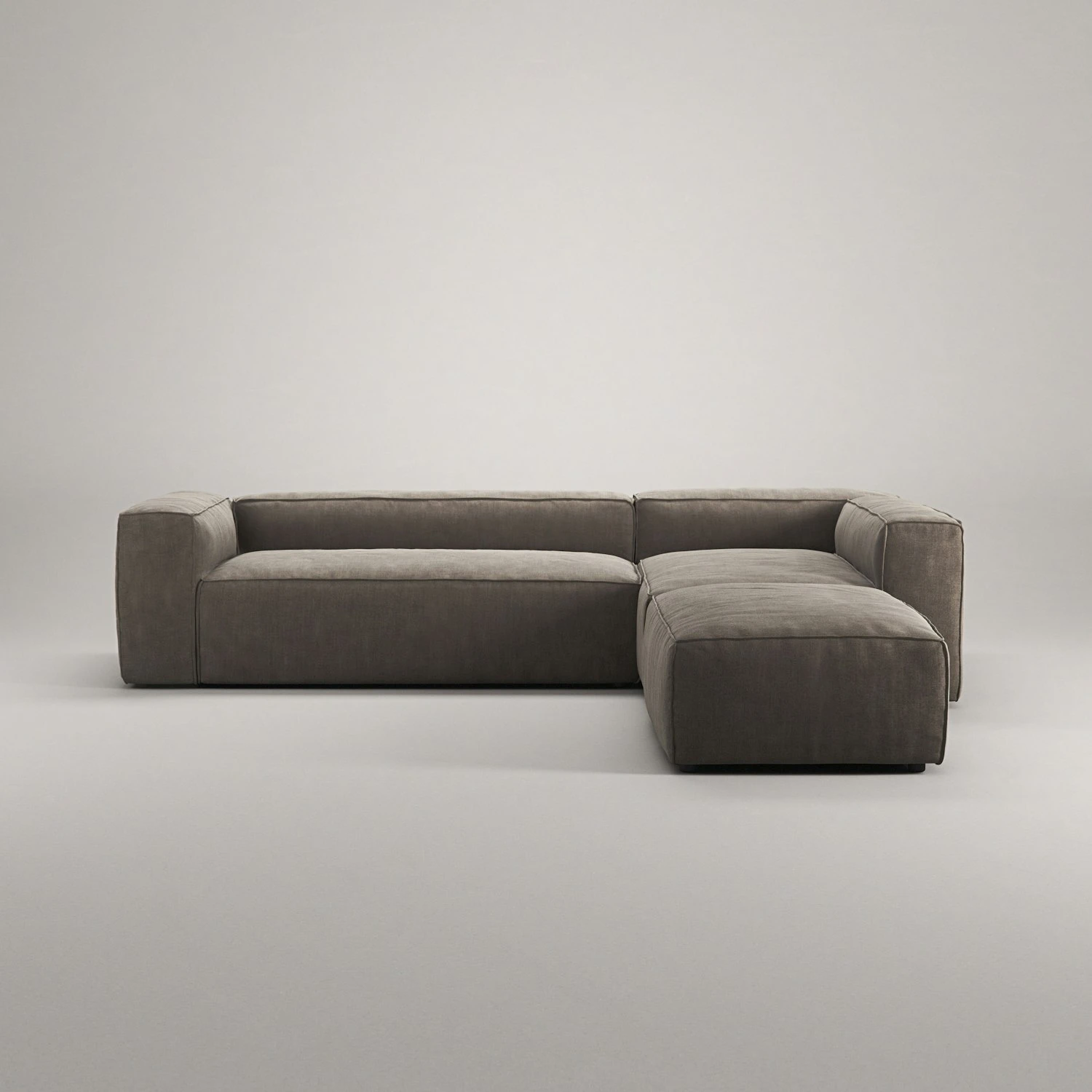 Grand 4-Sitzer-Sofa Liege Rechts Offenes Endstück, Mole Brown 2 Grand 4-Sitzer-Sofa Liege Rechts Offenes Endstück, Mole Brown – Bild 2