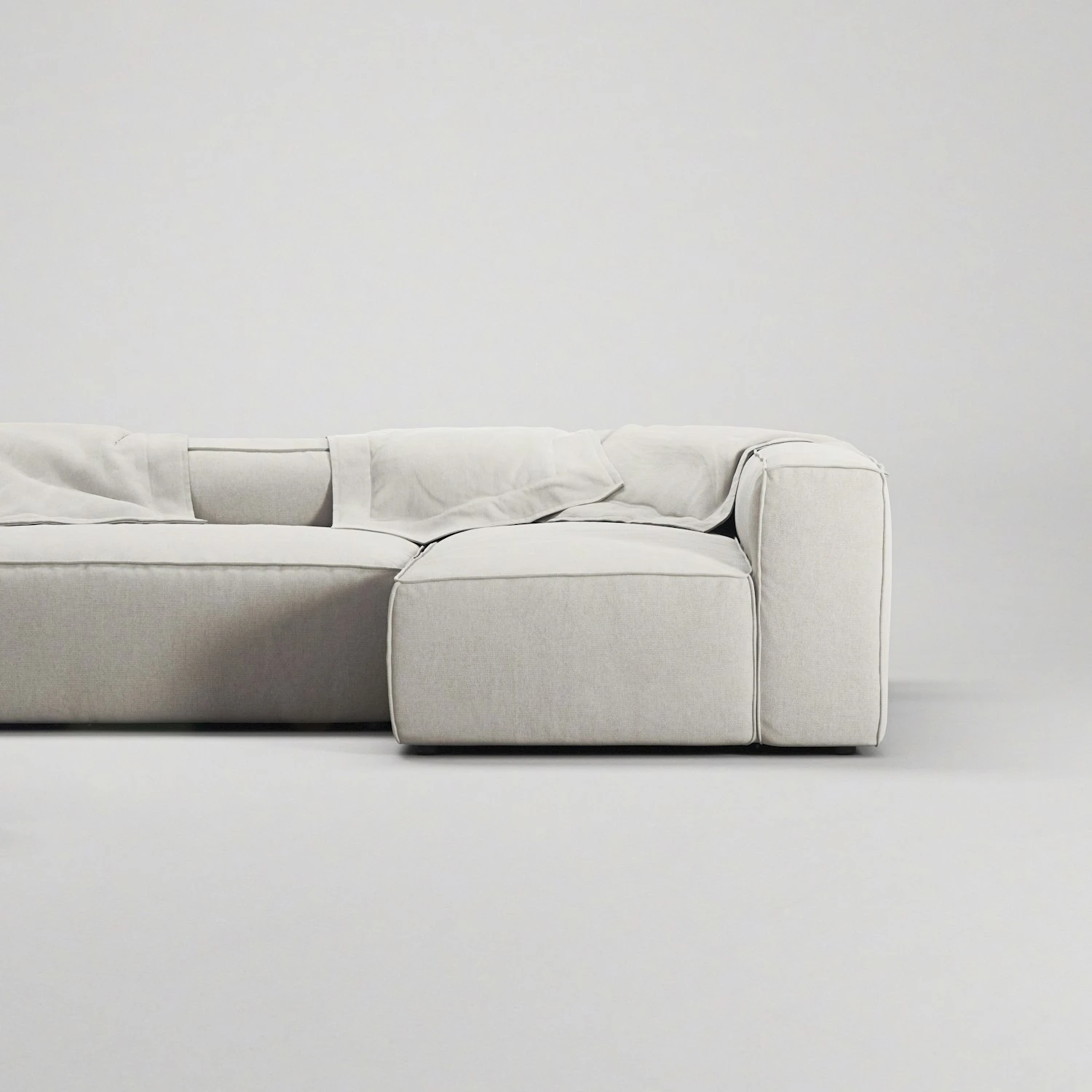 Grand 4-Sitzer-Sofa Liege Rechts Offenes Endstück Mit Fußhocker, Moon White 5 Grand 4-Sitzer-Sofa Liege Rechts Offenes Endstück Mit Fußhocker, Moon White – Bild 5