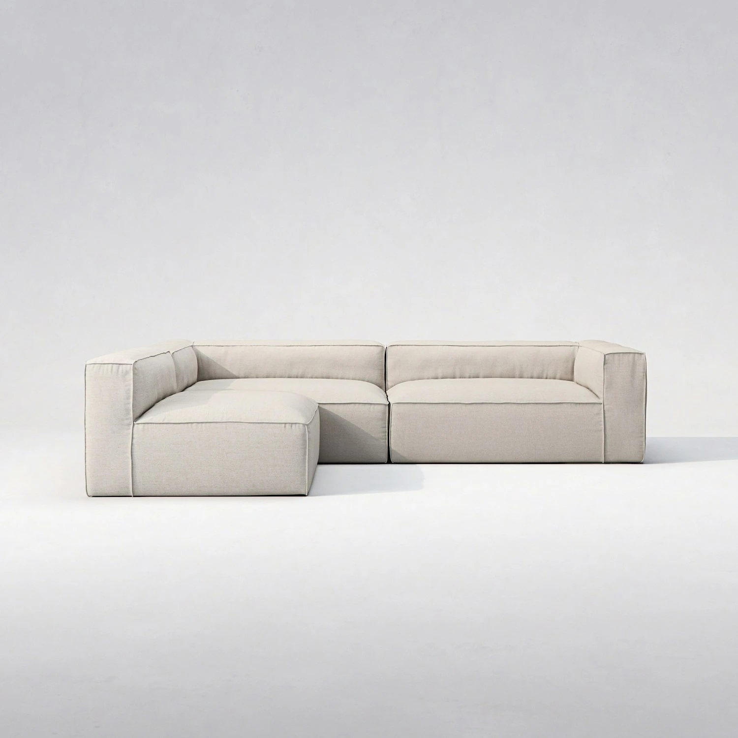 Grand 4-Sitzer-Sofa Offener Abschluss Wendbar Im Freien Nutzbar, Linen Chalk 2 Grand 4-Sitzer-Sofa Offener Abschluss Wendbar Im Freien Nutzbar, Linen Chalk – Bild 2