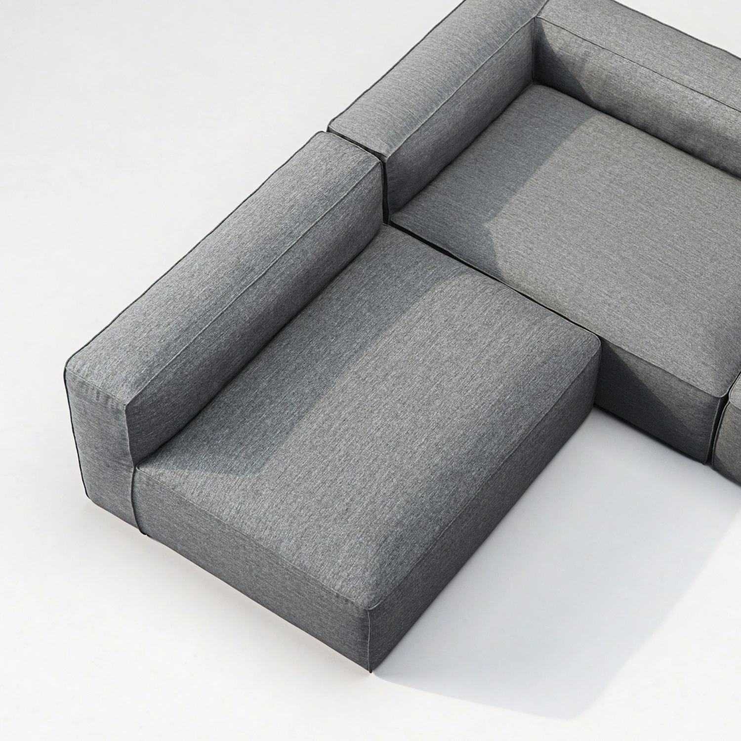 Grand 4-Sitzer-Sofa Offener Abschluss Wendbar Im Freien Nutzbar, Charchoal Chiné 5 Grand 4-Sitzer-Sofa Offener Abschluss Wendbar Im Freien Nutzbar, Charchoal Chiné – Bild 5