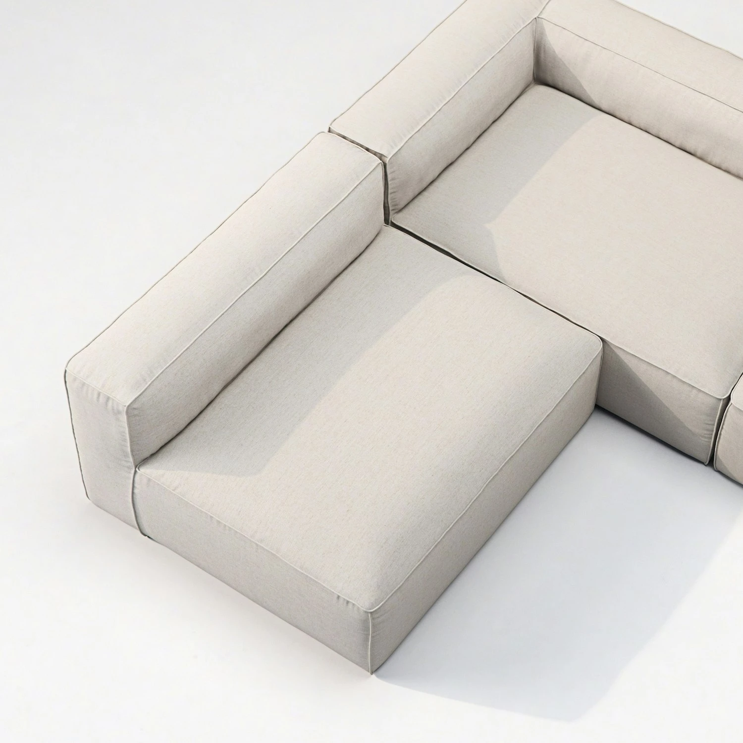 Grand 4-Sitzer-Sofa Offener Abschluss Wendbar Im Freien Nutzbar, Linen Chalk 5 Grand 4-Sitzer-Sofa Offener Abschluss Wendbar Im Freien Nutzbar, Linen Chalk – Bild 5