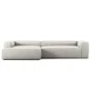 Grand 4-Sitzer-Sofa Sonnenliege Links, Moon White