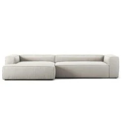 Grand 4-Sitzer-Sofa Sonnenliege Links, Moon White