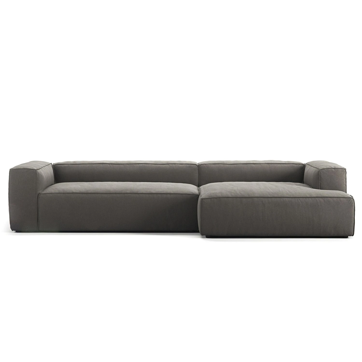 Grand 4-Sitzer-Sofa Sonnenliege Rechts, Hunter Brown 1 Grand 4-Sitzer-Sofa Sonnenliege Rechts, Hunter Brown
