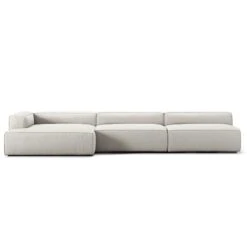 Grand Lounge Sofa 5-Seater Chaise Longue Left, Moon White