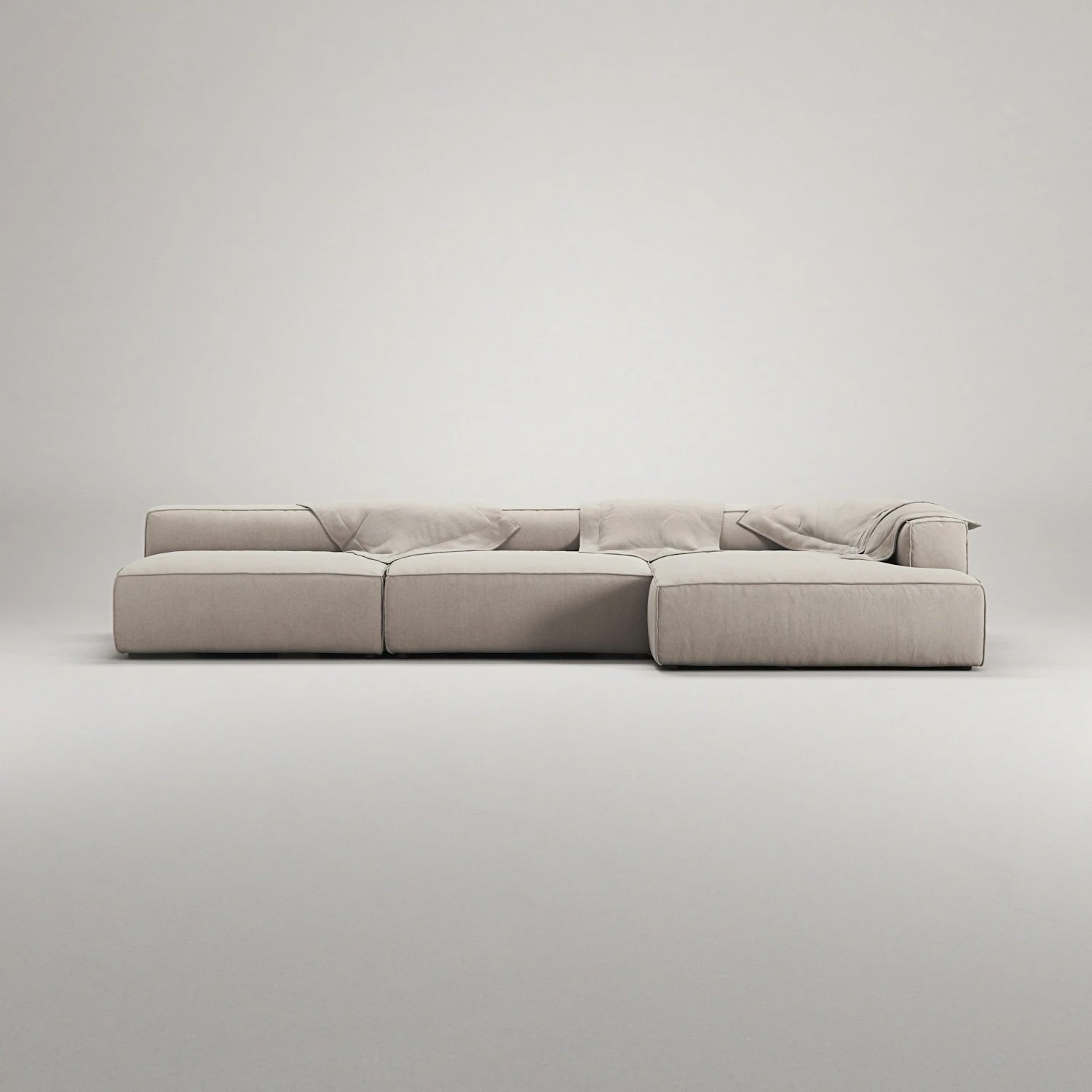 Grand Lounge Sofa 5-Seater Chaise Longue Right, Sandshell Beige 3 Grand Lounge Sofa 5-Seater Chaise Longue Right, Sandshell Beige – Bild 3