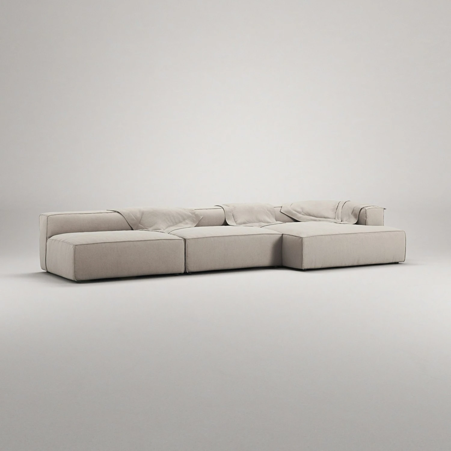 Grand Lounge Sofa 5-Seater Chaise Longue Right, Sandshell Beige 4 Grand Lounge Sofa 5-Seater Chaise Longue Right, Sandshell Beige – Bild 4