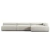 Grand Lounge Sofa 5-Seater Chaise Longue Right, Moon White