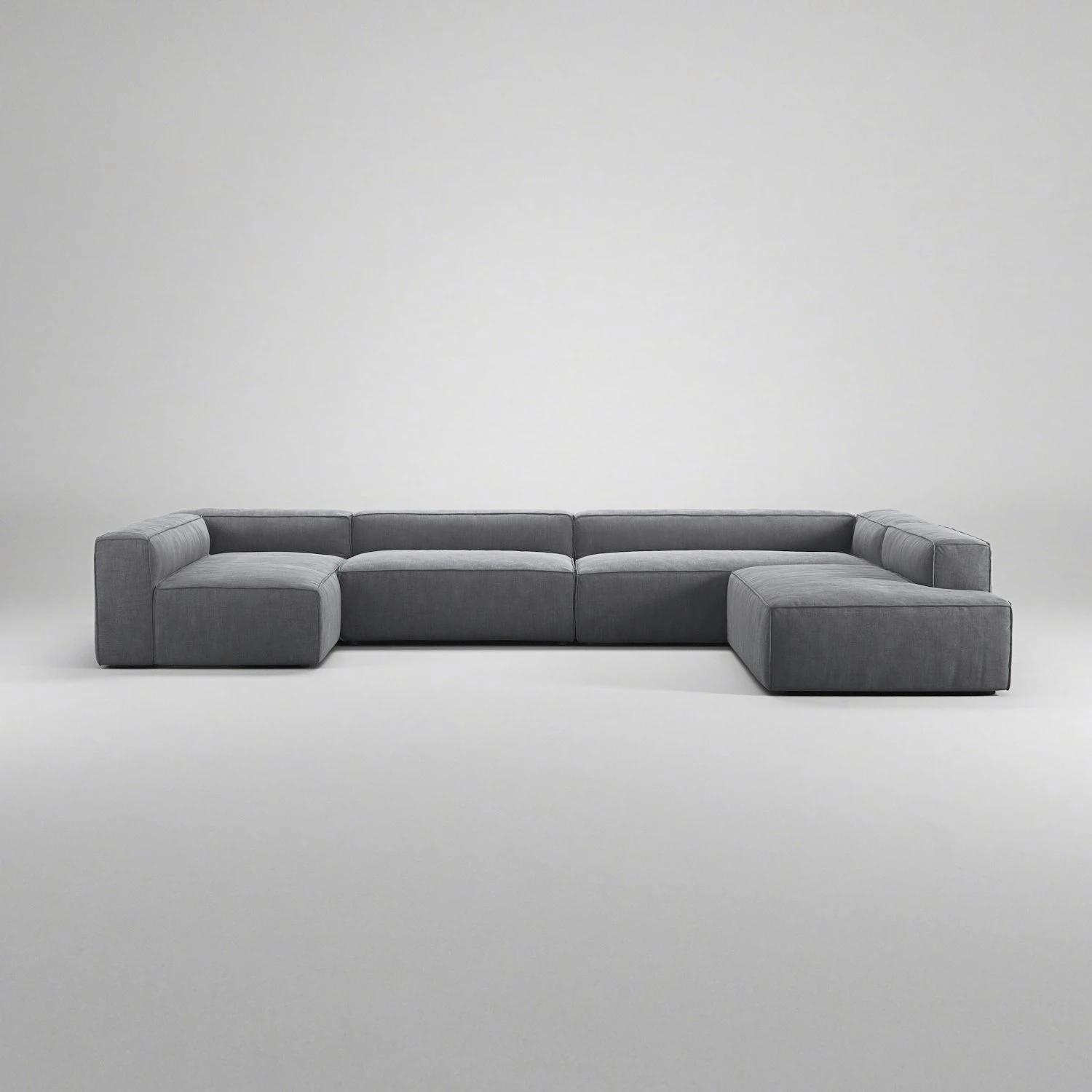 Grand 5 Seater Sofa, Open End Right Divan Left, Zinc Grey 2 Grand 5 Seater Sofa, Open End Right Divan Left, Zinc Grey – Bild 2