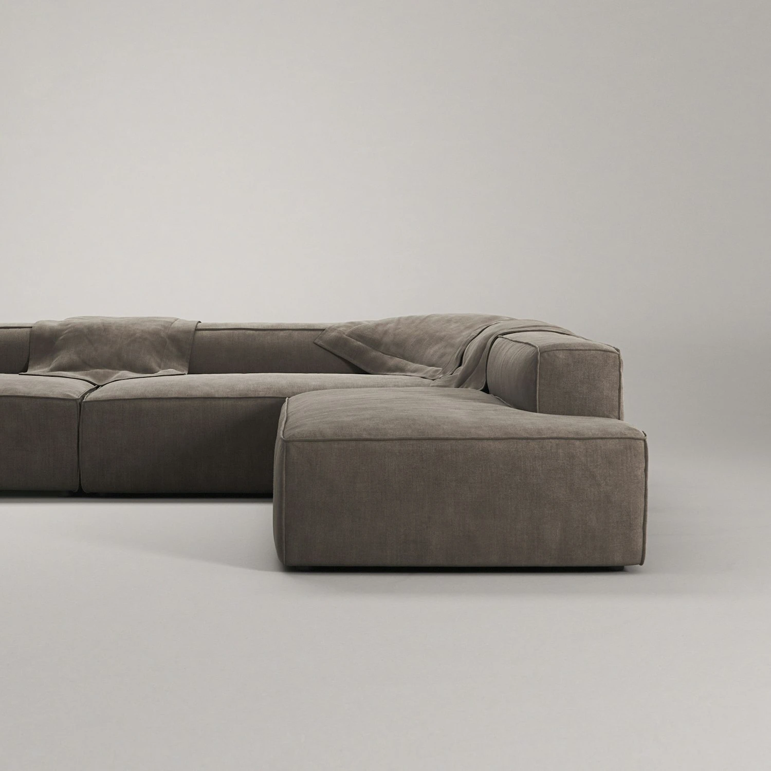 Grand 5 Seater Sofa, Open End Right Divan Left, Mole Brown 5 Grand 5 Seater Sofa, Open End Right Divan Left, Mole Brown – Bild 5