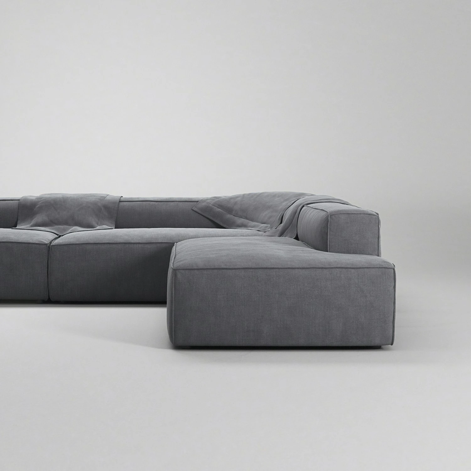 Grand 5 Seater Sofa, Open End Right Divan Left, Zinc Grey 5 Grand 5 Seater Sofa, Open End Right Divan Left, Zinc Grey – Bild 5