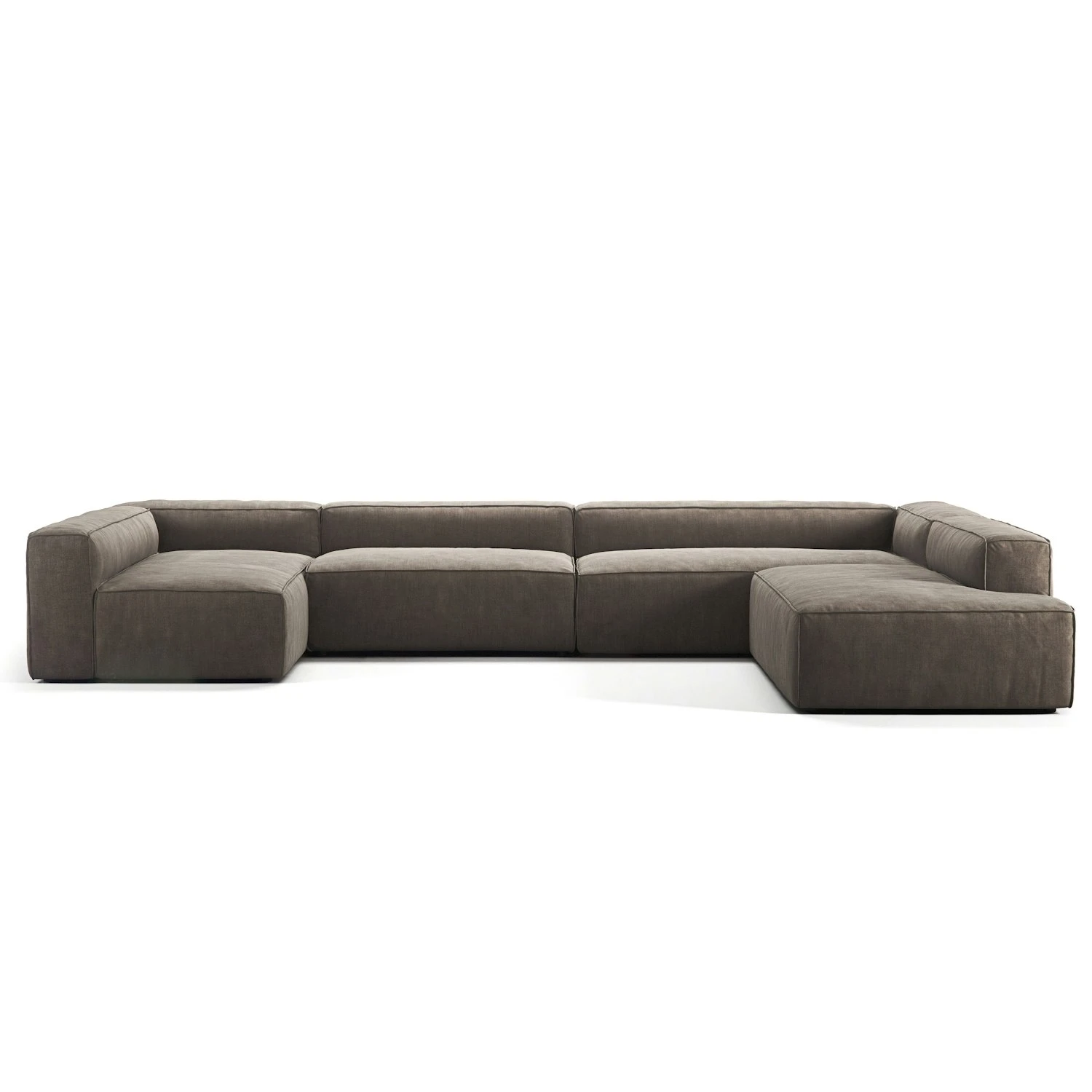 Grand 5 Seater Sofa, Open End Right Divan Left, Mole Brown 1 Grand 5 Seater Sofa, Open End Right Divan Left, Mole Brown