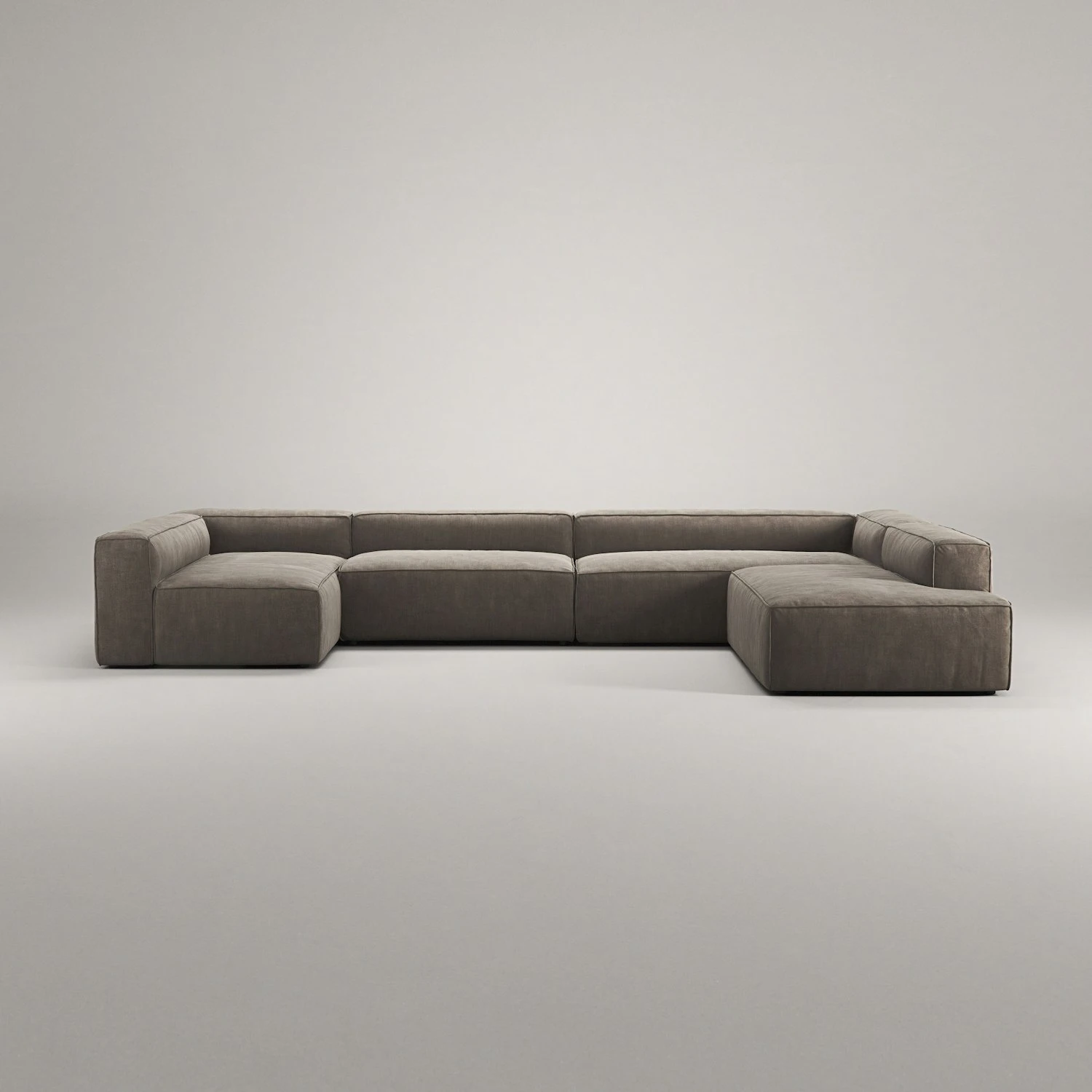 Grand 5 Seater Sofa, Open End Right Divan Left, Mole Brown 2 Grand 5 Seater Sofa, Open End Right Divan Left, Mole Brown – Bild 2