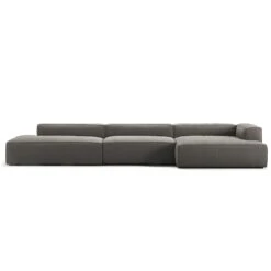Grand 5 Seater Sofa Open End Left, Hunter Brown