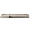 Grand 7 Seater Sofa Chaise Longue Left, Sandshell Beige