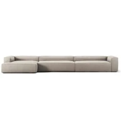 Grand 7 Seater Sofa Chaise Longue Left, Sandshell Beige
